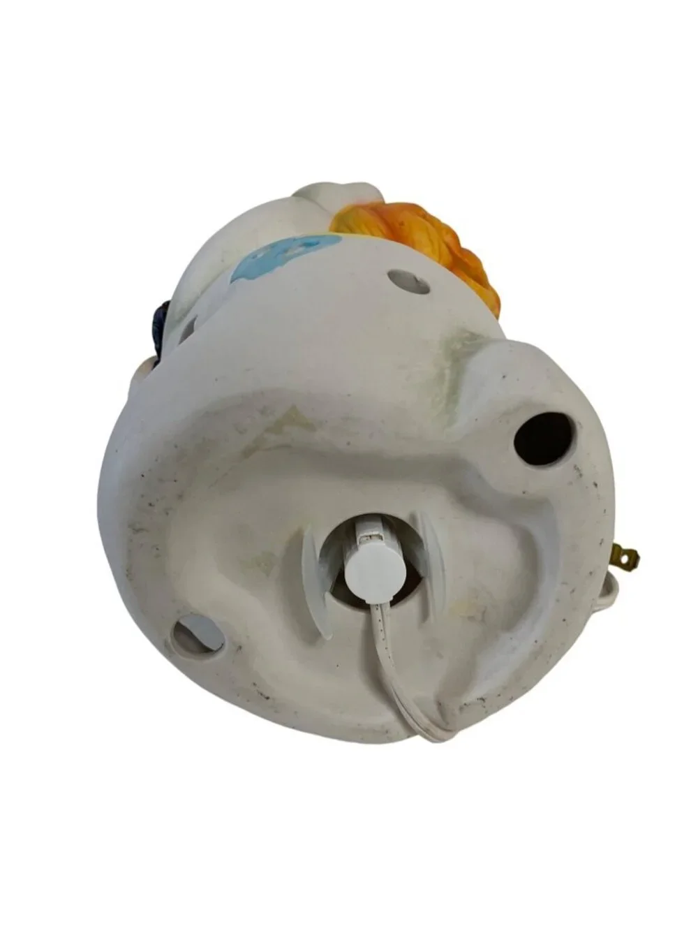Vintage Halloween Ghost Night Light Spooky Boo Pumpkin Ceramic Lamp Kitsch 90s